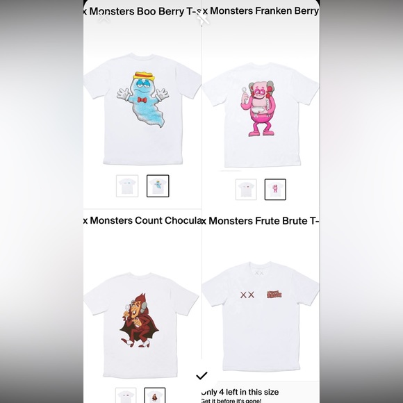 KAWS Other - Kaws X Frankenberry x Count Chocula x Boo Berry x Frute Brute set